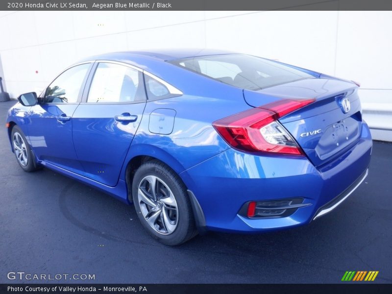 Aegean Blue Metallic / Black 2020 Honda Civic LX Sedan