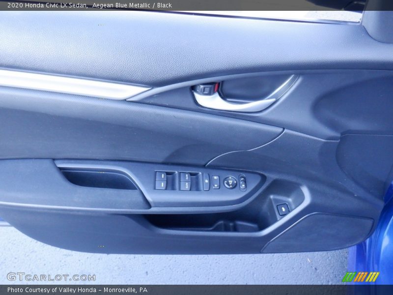 Aegean Blue Metallic / Black 2020 Honda Civic LX Sedan