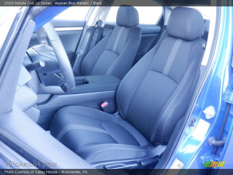Aegean Blue Metallic / Black 2020 Honda Civic LX Sedan