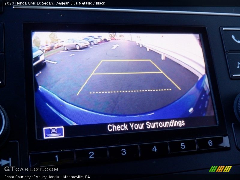 Aegean Blue Metallic / Black 2020 Honda Civic LX Sedan