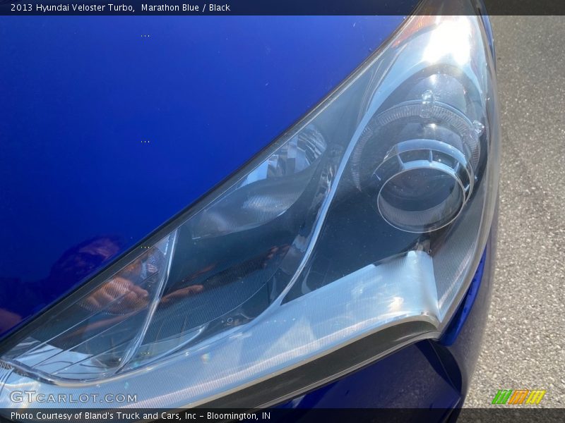 Marathon Blue / Black 2013 Hyundai Veloster Turbo