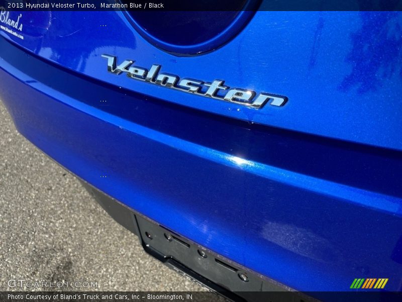 Marathon Blue / Black 2013 Hyundai Veloster Turbo