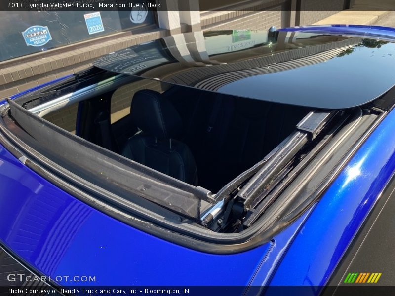 Marathon Blue / Black 2013 Hyundai Veloster Turbo