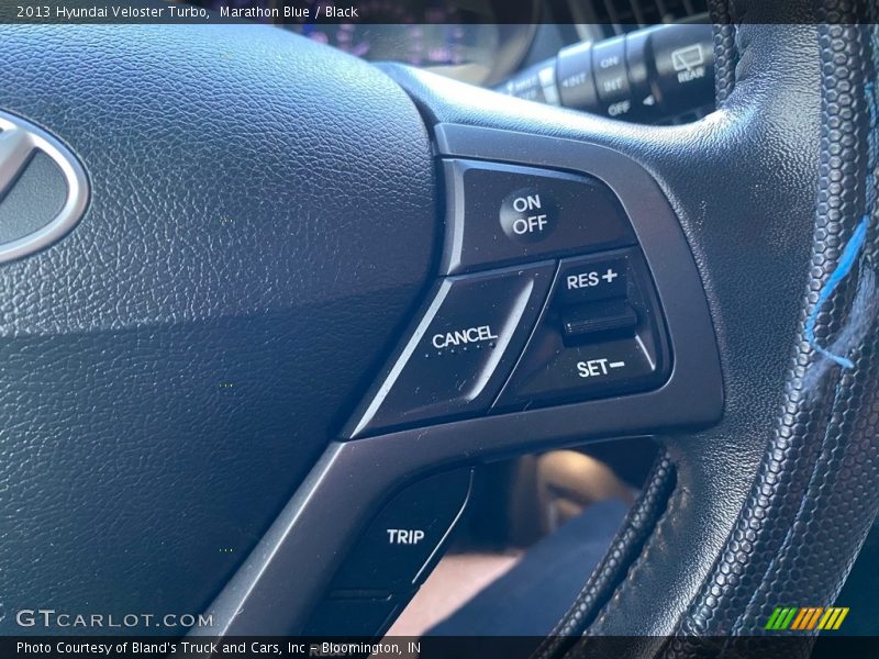 Marathon Blue / Black 2013 Hyundai Veloster Turbo