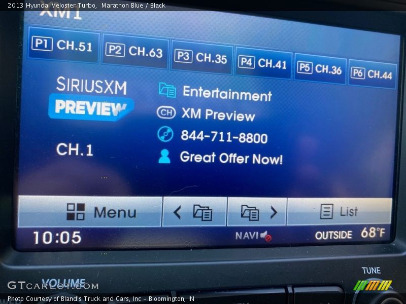 Marathon Blue / Black 2013 Hyundai Veloster Turbo