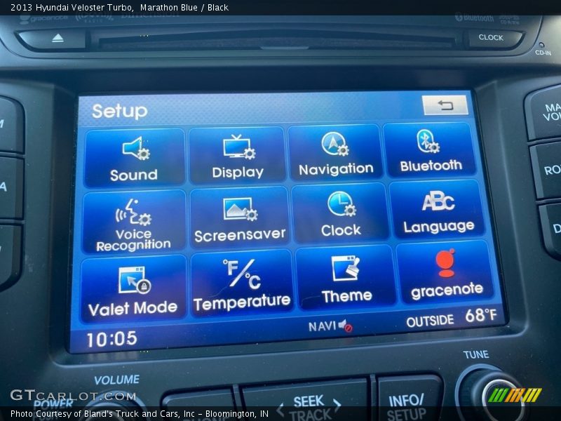 Marathon Blue / Black 2013 Hyundai Veloster Turbo