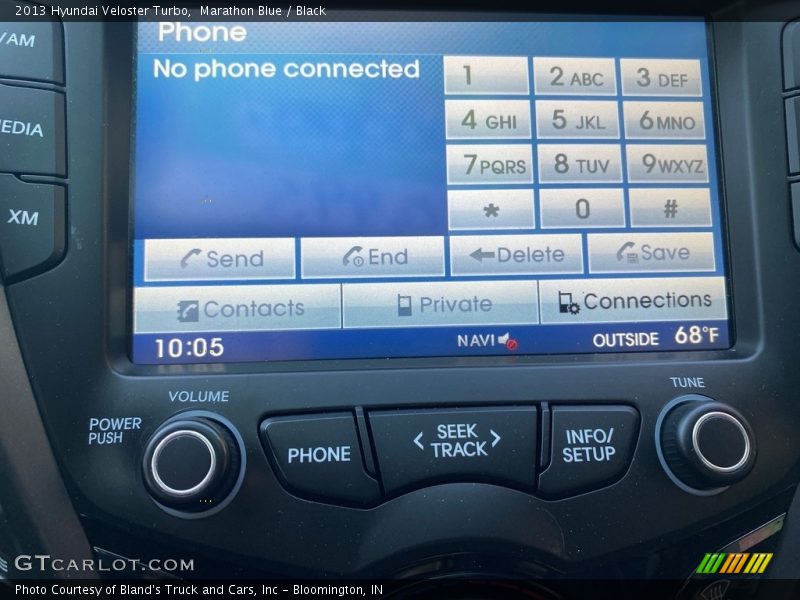 Marathon Blue / Black 2013 Hyundai Veloster Turbo