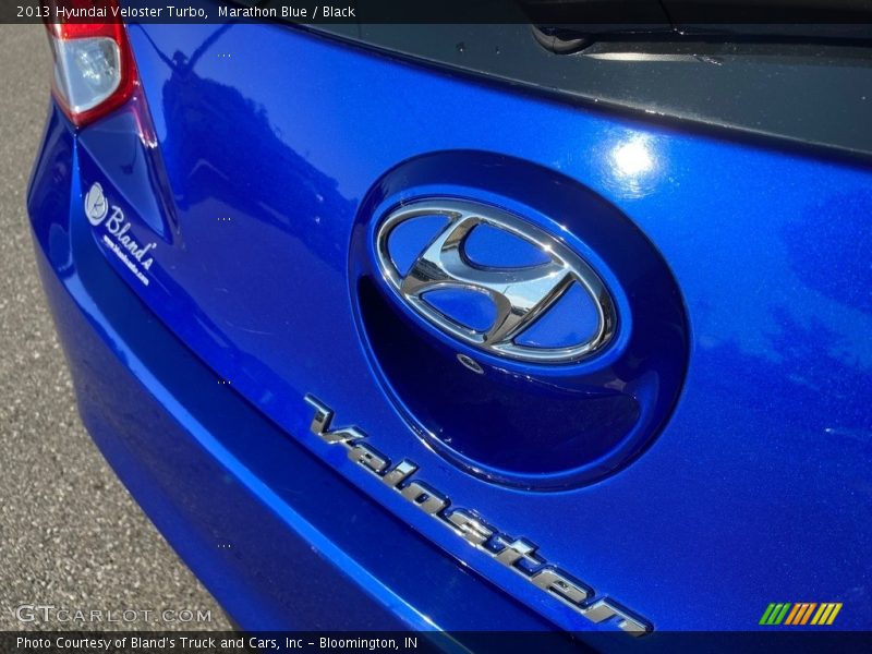 Marathon Blue / Black 2013 Hyundai Veloster Turbo