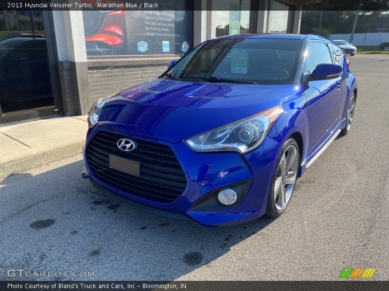 Marathon Blue / Black 2013 Hyundai Veloster Turbo