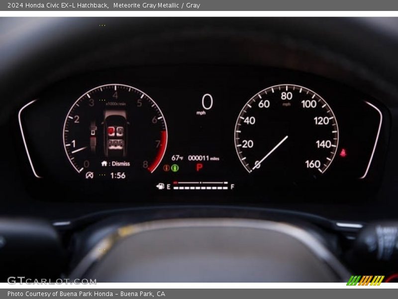 Meteorite Gray Metallic / Gray 2024 Honda Civic EX-L Hatchback