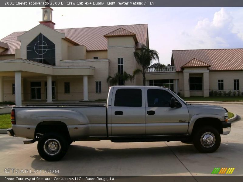Light Pewter Metallic / Tan 2001 Chevrolet Silverado 3500 LT Crew Cab 4x4 Dually