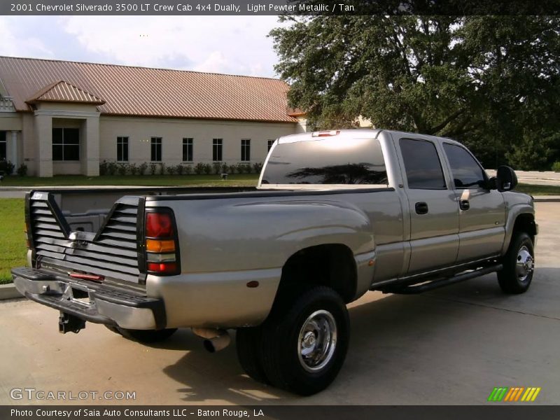 Light Pewter Metallic / Tan 2001 Chevrolet Silverado 3500 LT Crew Cab 4x4 Dually