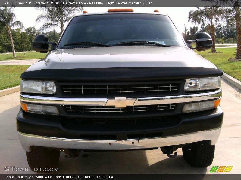 Light Pewter Metallic / Tan 2001 Chevrolet Silverado 3500 LT Crew Cab 4x4 Dually