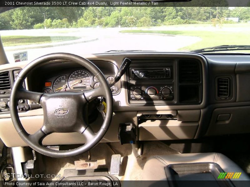 Light Pewter Metallic / Tan 2001 Chevrolet Silverado 3500 LT Crew Cab 4x4 Dually