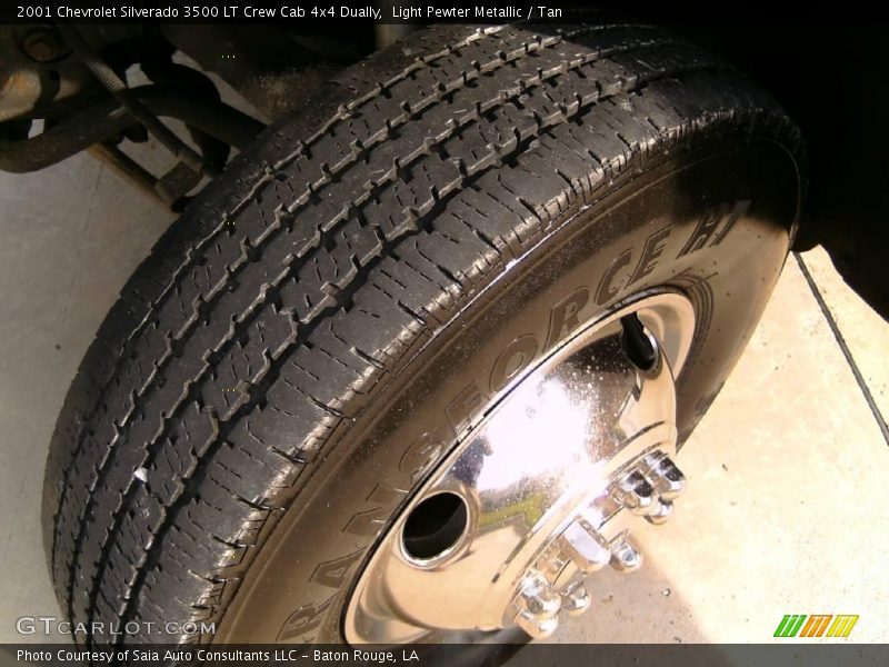 Light Pewter Metallic / Tan 2001 Chevrolet Silverado 3500 LT Crew Cab 4x4 Dually