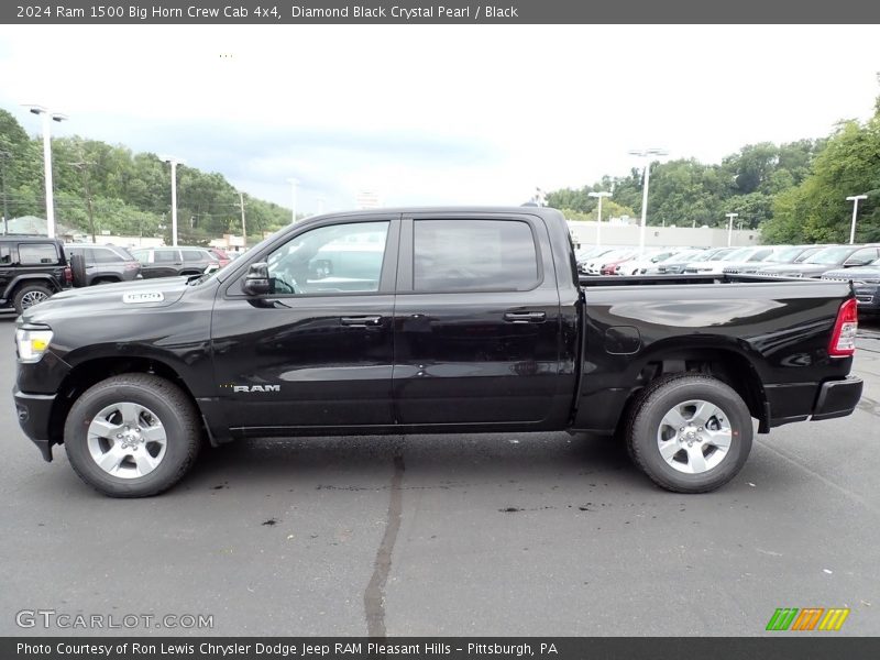 Diamond Black Crystal Pearl / Black 2024 Ram 1500 Big Horn Crew Cab 4x4