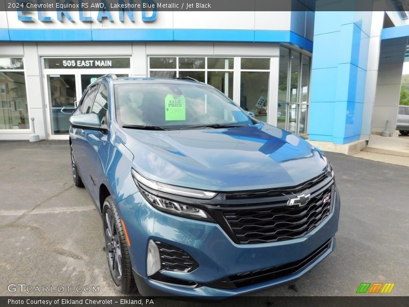 Lakeshore Blue Metallic / Jet Black 2024 Chevrolet Equinox RS AWD