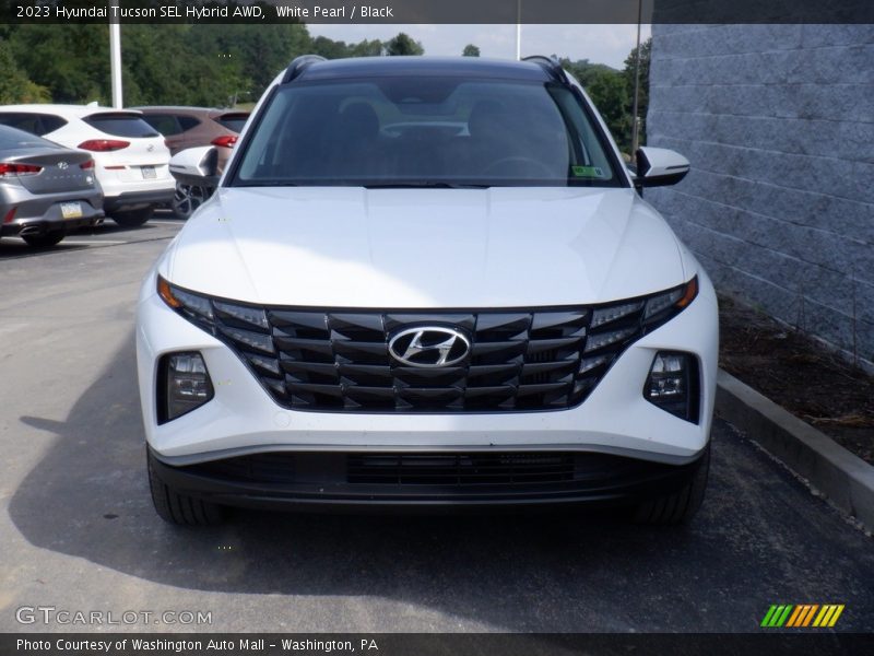 White Pearl / Black 2023 Hyundai Tucson SEL Hybrid AWD