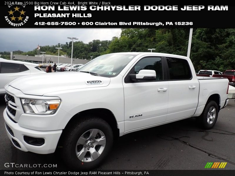 Bright White / Black 2024 Ram 1500 Big Horn Crew Cab 4x4