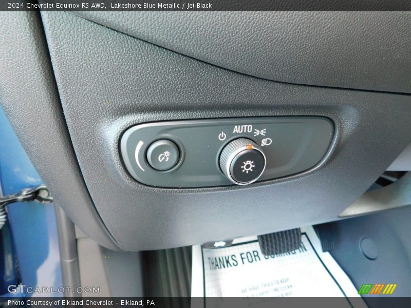 Controls of 2024 Equinox RS AWD