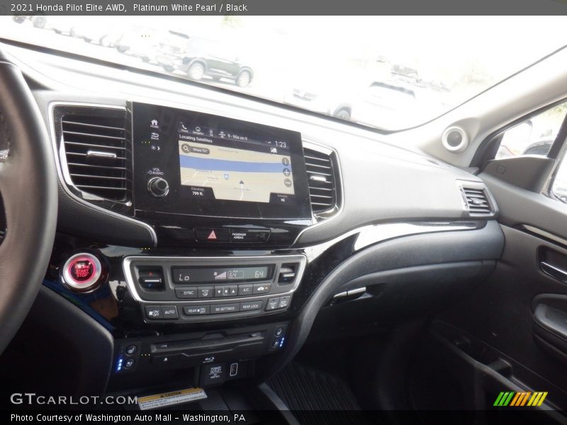 Platinum White Pearl / Black 2021 Honda Pilot Elite AWD