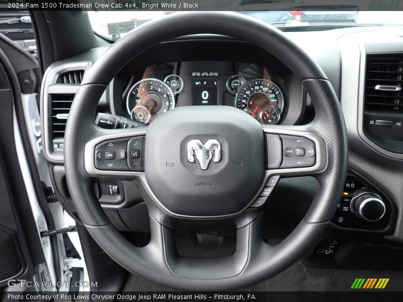 Bright White / Black 2024 Ram 1500 Tradesman Crew Cab 4x4