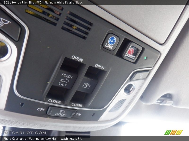 Platinum White Pearl / Black 2021 Honda Pilot Elite AWD