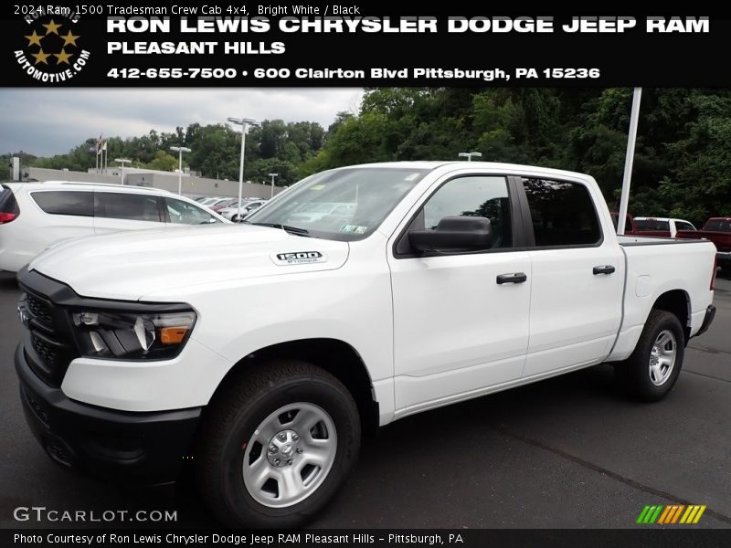 Bright White / Black 2024 Ram 1500 Tradesman Crew Cab 4x4