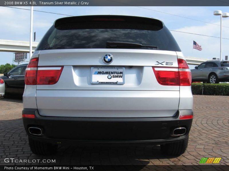 Titanium Silver Metallic / Grey 2008 BMW X5 4.8i