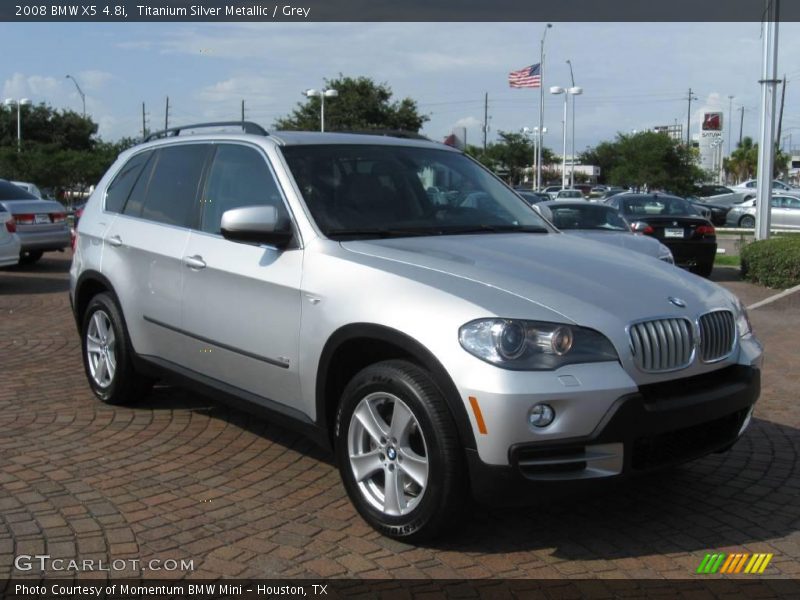 Titanium Silver Metallic / Grey 2008 BMW X5 4.8i
