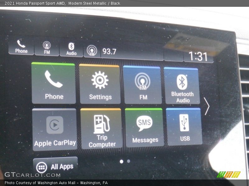 Modern Steel Metallic / Black 2021 Honda Passport Sport AWD