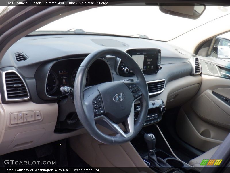 Black Noir Pearl / Beige 2021 Hyundai Tucson Ulitimate AWD