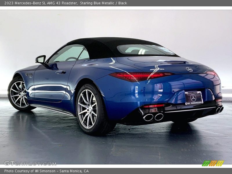 Starling Blue Metallic / Black 2023 Mercedes-Benz SL AMG 43 Roadster