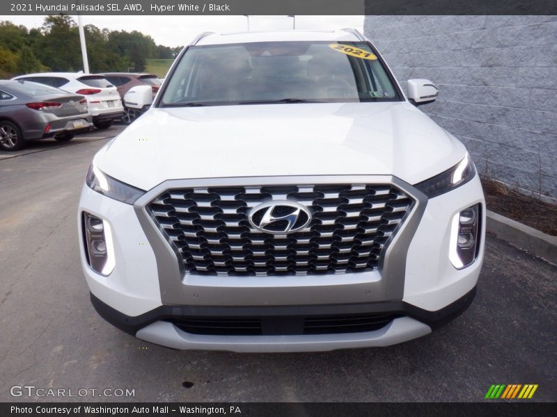 Hyper White / Black 2021 Hyundai Palisade SEL AWD