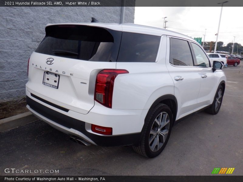 Hyper White / Black 2021 Hyundai Palisade SEL AWD