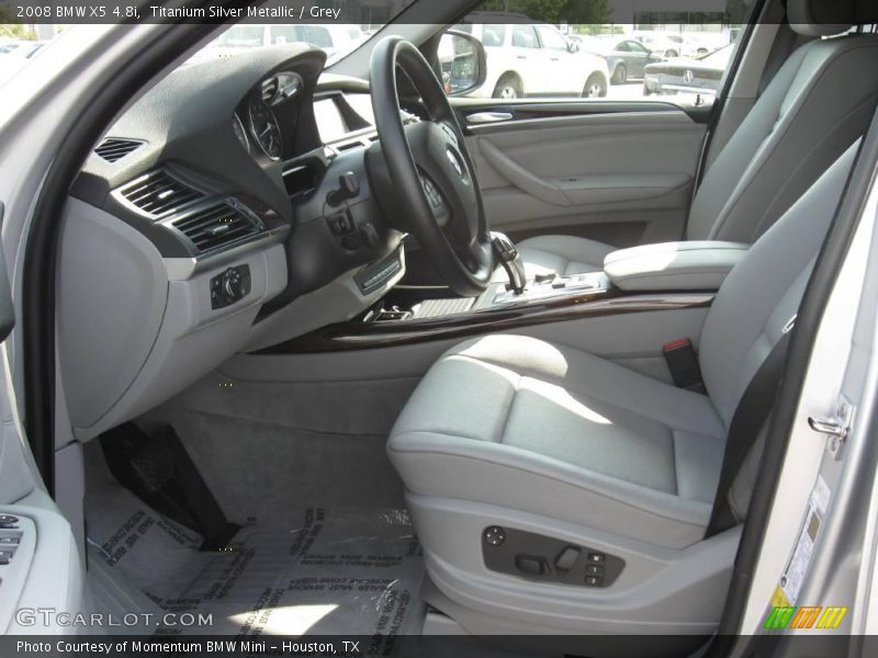 Titanium Silver Metallic / Grey 2008 BMW X5 4.8i