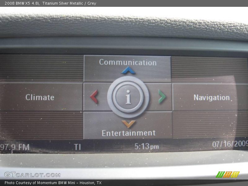 Titanium Silver Metallic / Grey 2008 BMW X5 4.8i