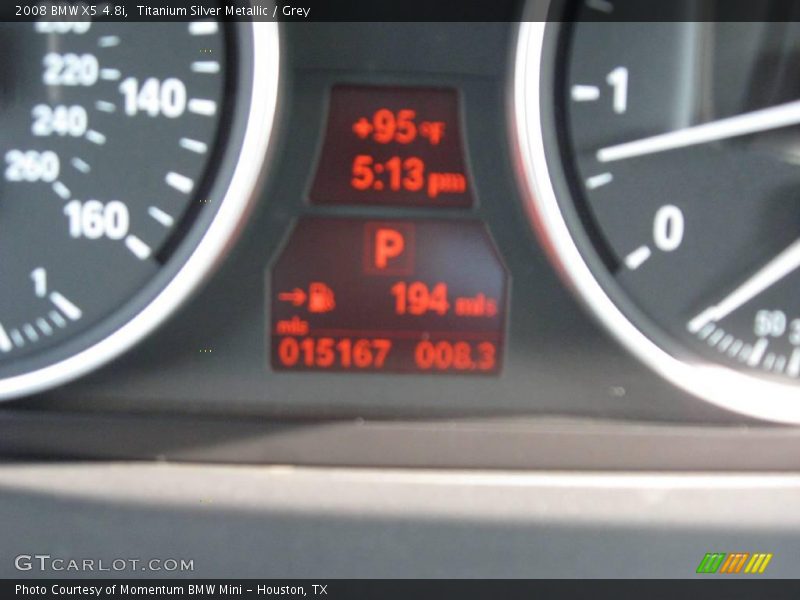 Titanium Silver Metallic / Grey 2008 BMW X5 4.8i