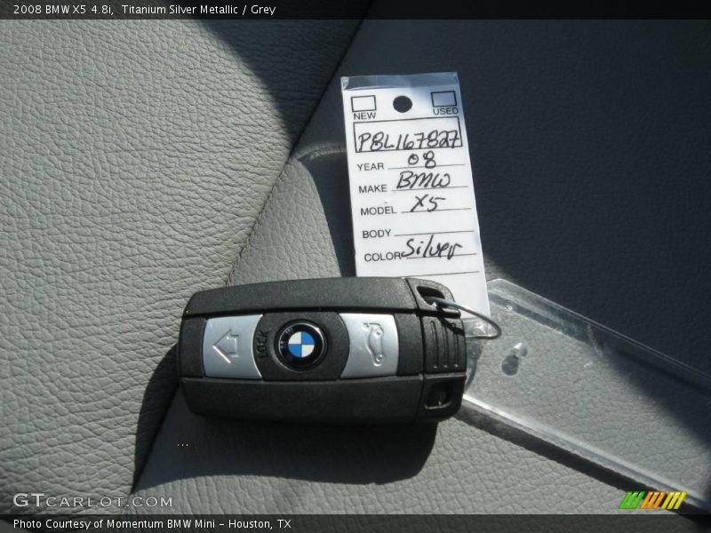 Titanium Silver Metallic / Grey 2008 BMW X5 4.8i