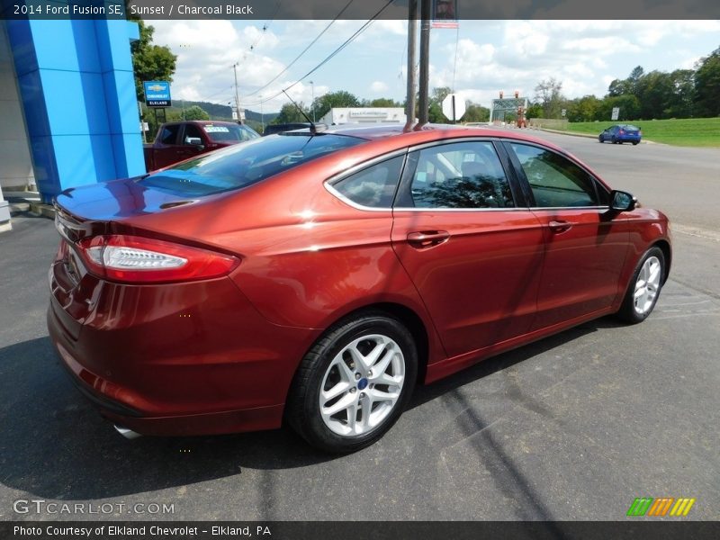 Sunset / Charcoal Black 2014 Ford Fusion SE