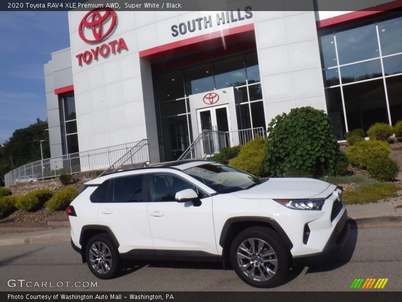 Super White / Black 2020 Toyota RAV4 XLE Premium AWD