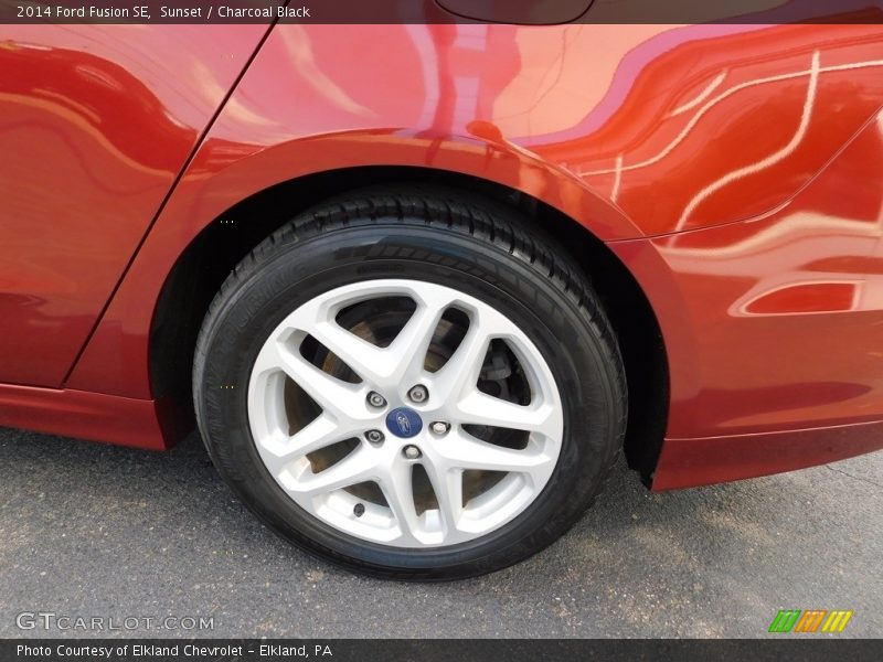 Sunset / Charcoal Black 2014 Ford Fusion SE