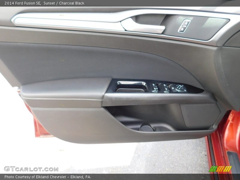 Sunset / Charcoal Black 2014 Ford Fusion SE