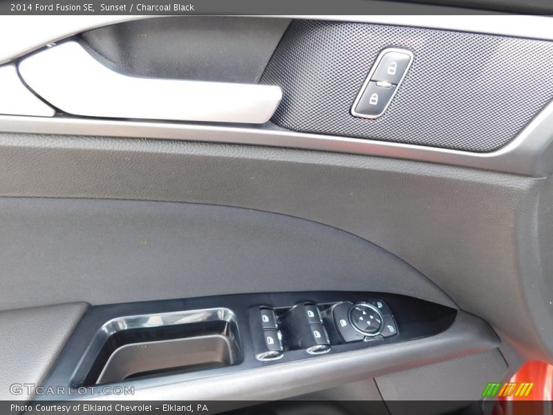 Sunset / Charcoal Black 2014 Ford Fusion SE