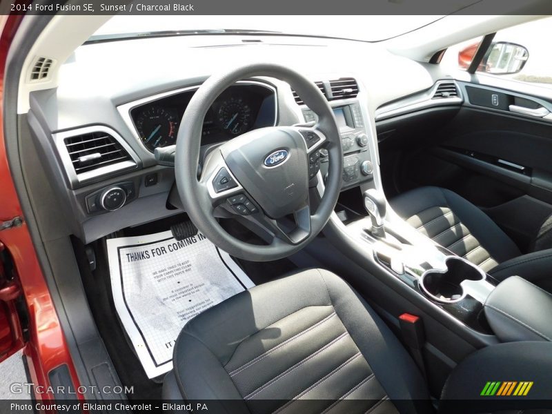 Sunset / Charcoal Black 2014 Ford Fusion SE