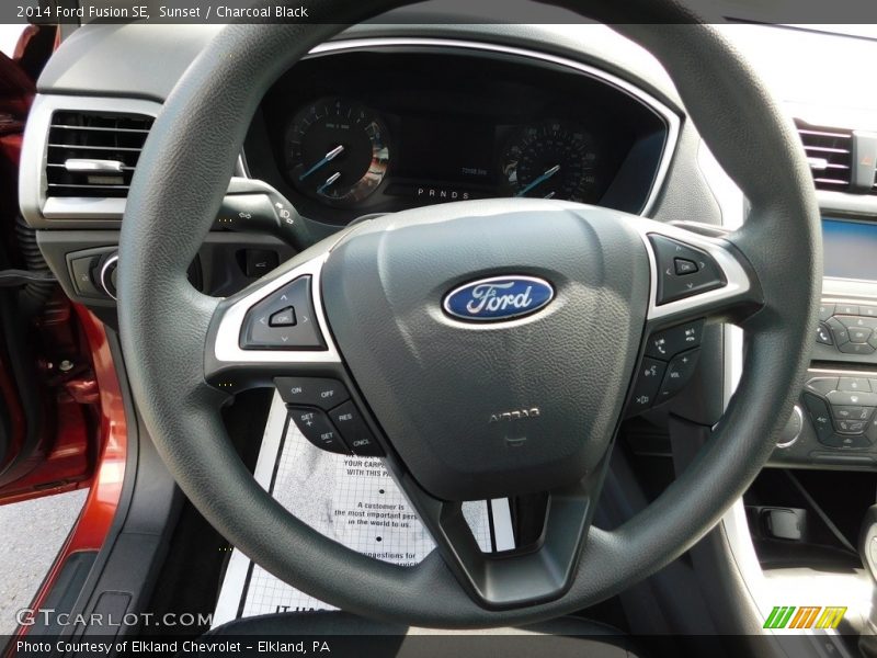 Sunset / Charcoal Black 2014 Ford Fusion SE