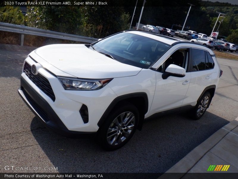 Super White / Black 2020 Toyota RAV4 XLE Premium AWD