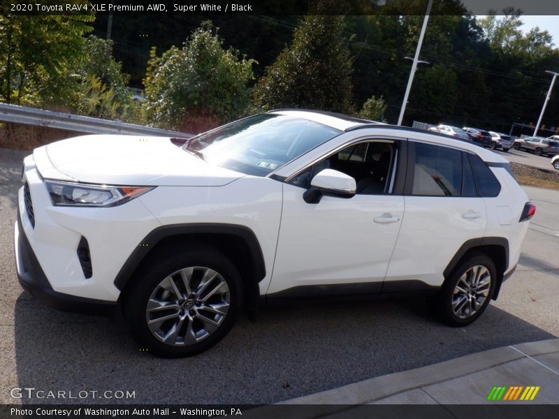 Super White / Black 2020 Toyota RAV4 XLE Premium AWD