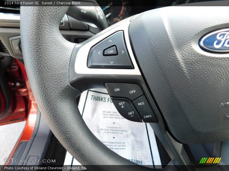 Sunset / Charcoal Black 2014 Ford Fusion SE