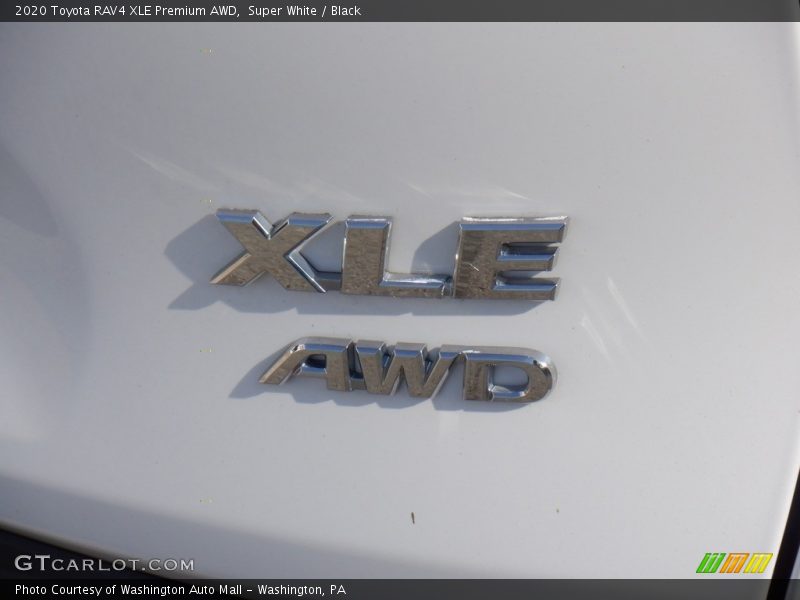 Super White / Black 2020 Toyota RAV4 XLE Premium AWD